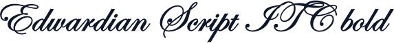 Edwardian Script ITC bold