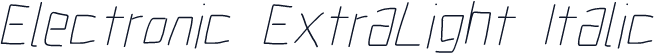 Electronic ExtraLight Italic