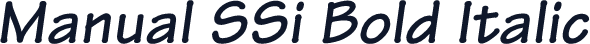 Manual SSi Bold Italic