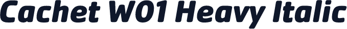 Cachet W01 Heavy Italic