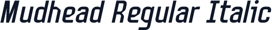 Mudhead Regular Italic