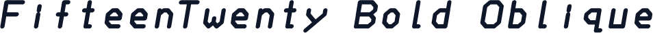 FifteenTwenty Bold Oblique