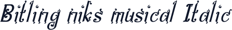 Bitling niks musical Italic
