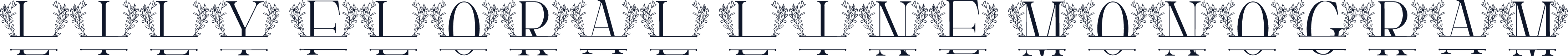 Lily Floral Line Monogram
