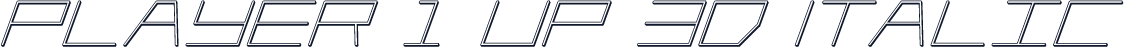 Player 1 Up 3D Italic