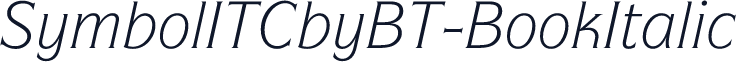 SymbolITCbyBT-BookItalic