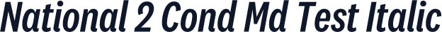 National 2 Cond Md Test Italic