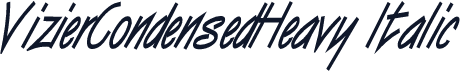 VizierCondensedHeavy Italic