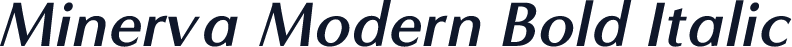 Minerva Modern Bold Italic
