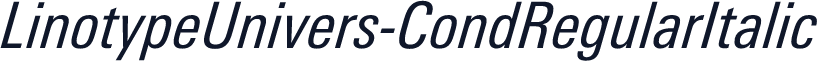 LinotypeUnivers-CondRegularItalic