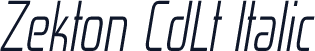 Zekton CdLt Italic