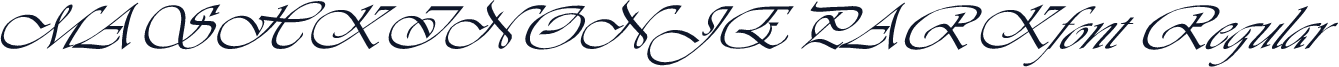 MASHKINONJEPARKfont Regular