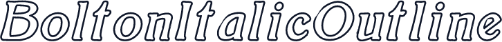 BoltonItalicOutline