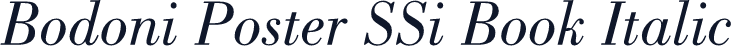 Bodoni Poster SSi Book Italic