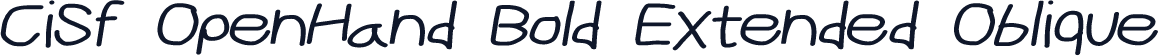 CiSf OpenHand Bold Extended Oblique