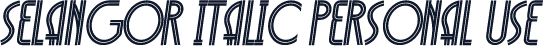 Selangor Italic Personal Use
