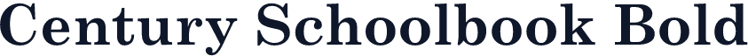 Century Schoolbook Bold
