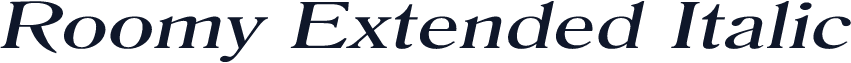 Roomy Extended Italic