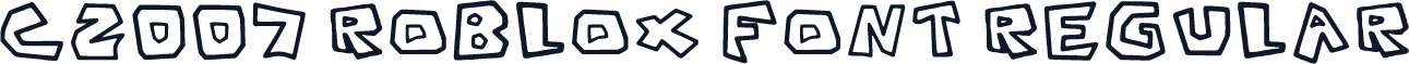 C2007 Roblox Font Regular