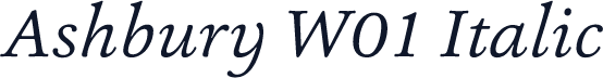 Ashbury W01 Italic