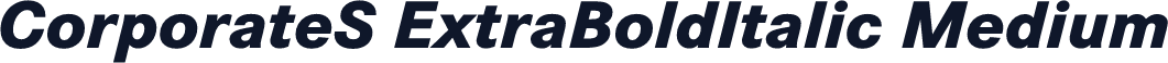 CorporateS ExtraBoldItalic Medium