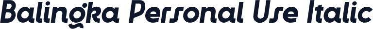 Balingka Personal Use Italic