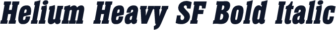 Helium Heavy SF Bold Italic