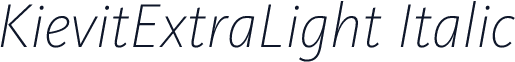 KievitExtraLight Italic