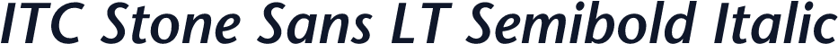 ITC Stone Sans LT Semibold Italic