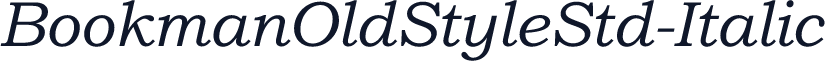 BookmanOldStyleStd-Italic