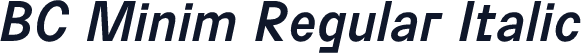 BC Minim Regular Italic