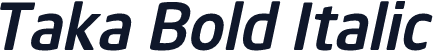 Taka Bold Italic