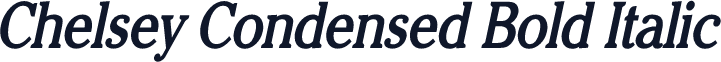 Chelsey Condensed Bold Italic