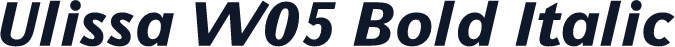 Ulissa W05 Bold Italic