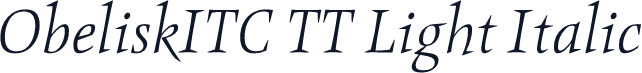 ObeliskITC TT Light Italic