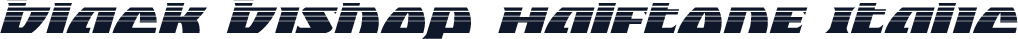Black Bishop Halftone Italic
