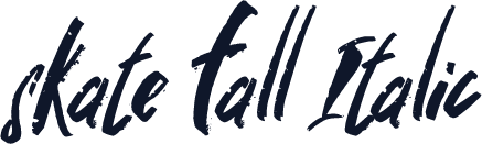 skate fall Italic