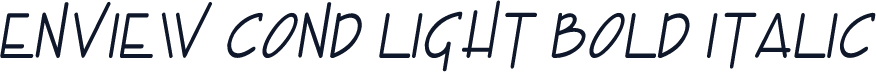 Enview Cond Light Bold Italic