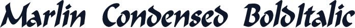 Marlin Condensed BoldItalic