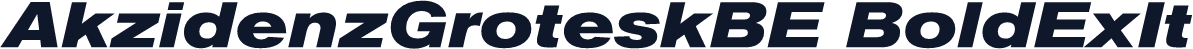 AkzidenzGroteskBE BoldExIt