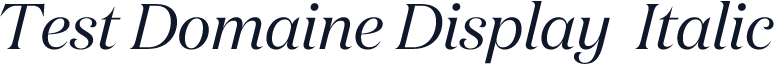 Test Domaine Display  Italic
