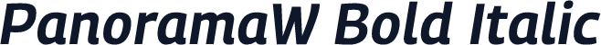 PanoramaW Bold Italic