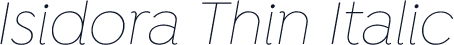 Isidora Thin Italic
