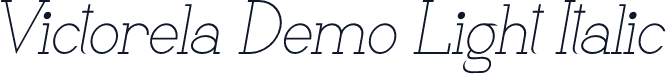 Victorela Demo Light Italic