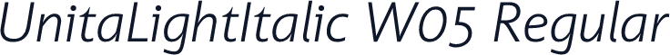 UnitaLightItalic W05 Regular