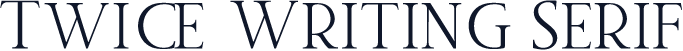 Twice Writing Serif