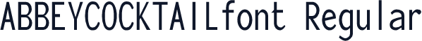 ABBEYCOCKTAILfont Regular