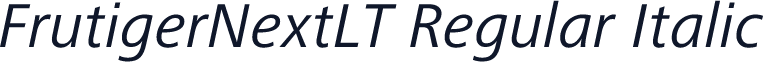 FrutigerNextLT Regular Italic