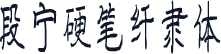 段宁硬笔纤隶体