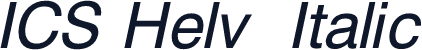 ICS Helv  Italic